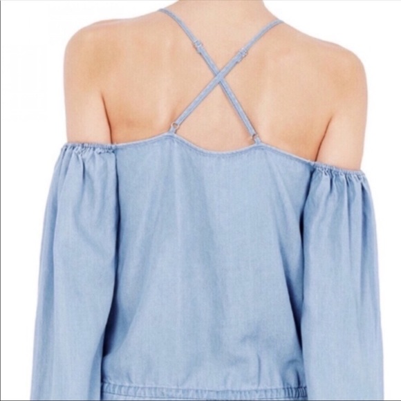 Sass & Bide chambray cold shoulder romper - Picture 5 of 7